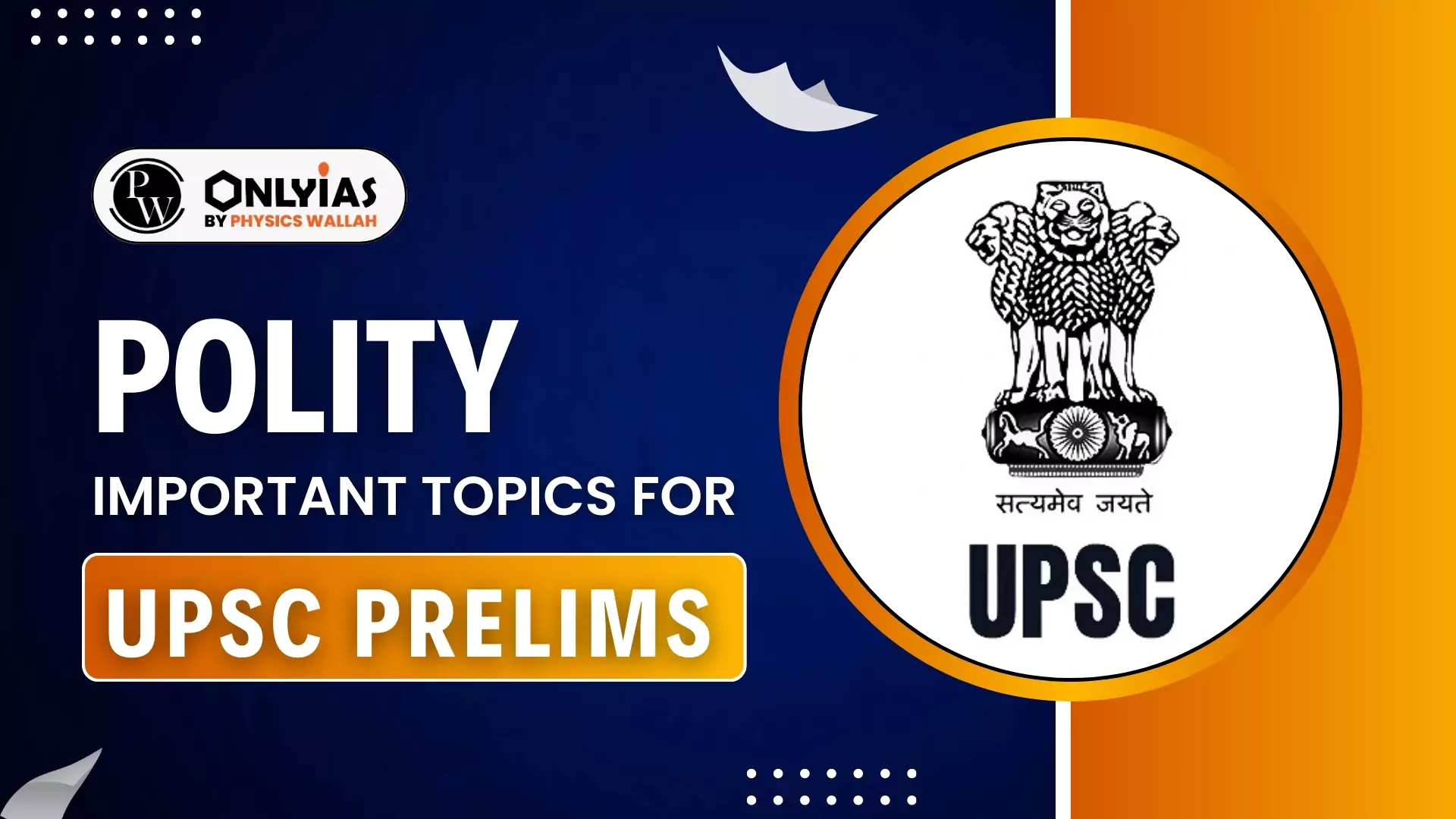 Indian Polity Important Topics For Upsc Prelims Pwonlyias