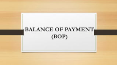 Balance of Payment