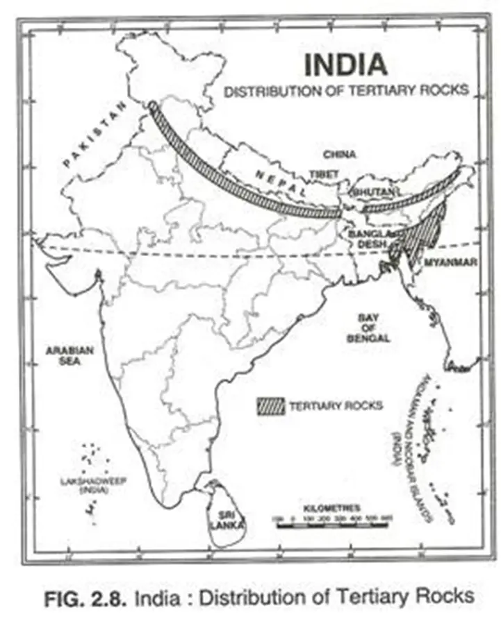 Distribution of Tertiary Rocks