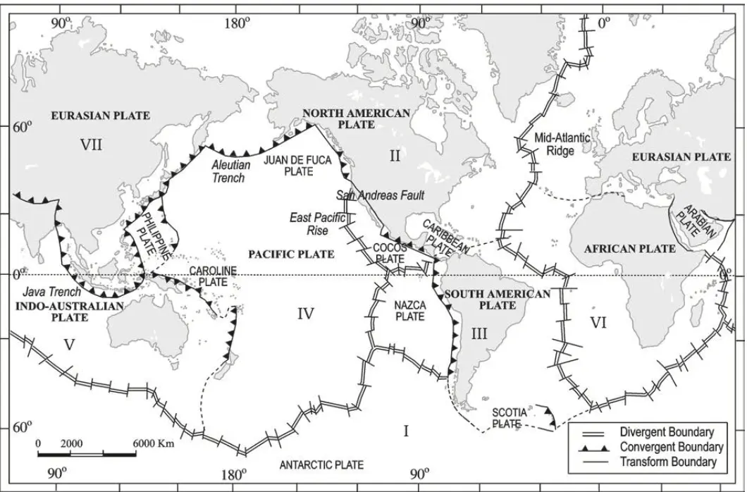 Major and Minor Plates of the World