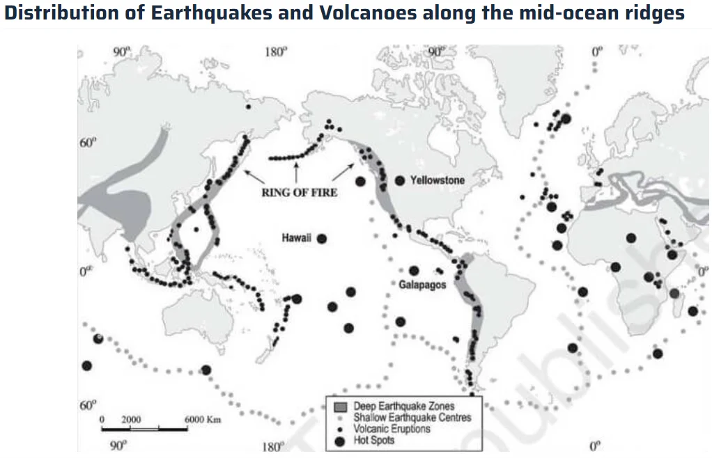 Distribution of Earthquakes and Volcanoes