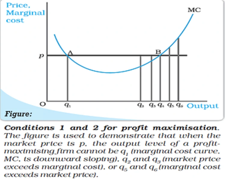 Condition 1 and 2 for profit maximisation 