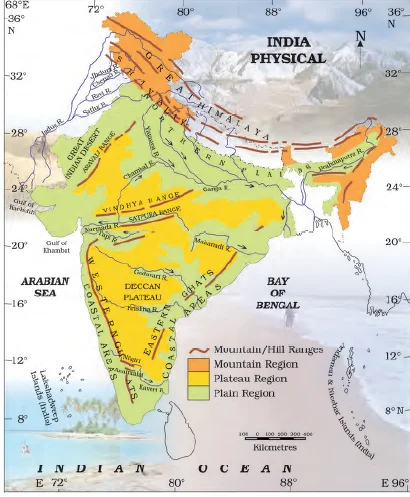 Physical Map of India