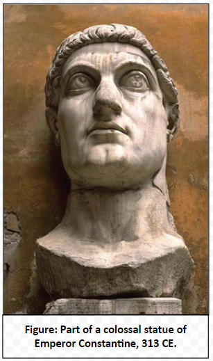 Part of a colossal statue of Emperor Constantine, 313 CE.