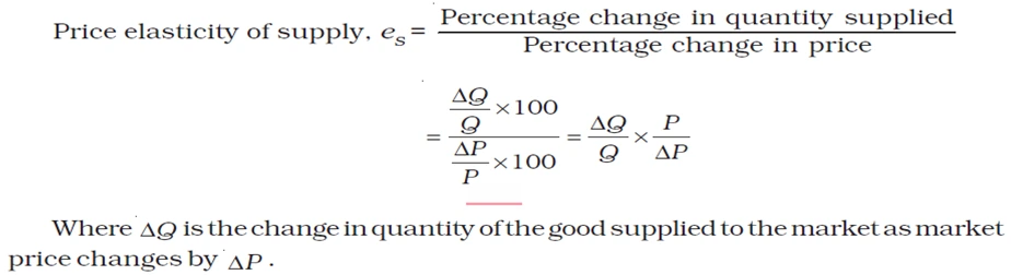 price elasticity of supply