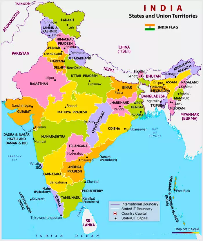 india political map