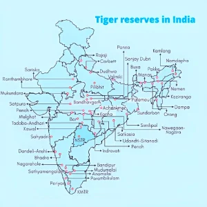 Tiger Reserves in India Map