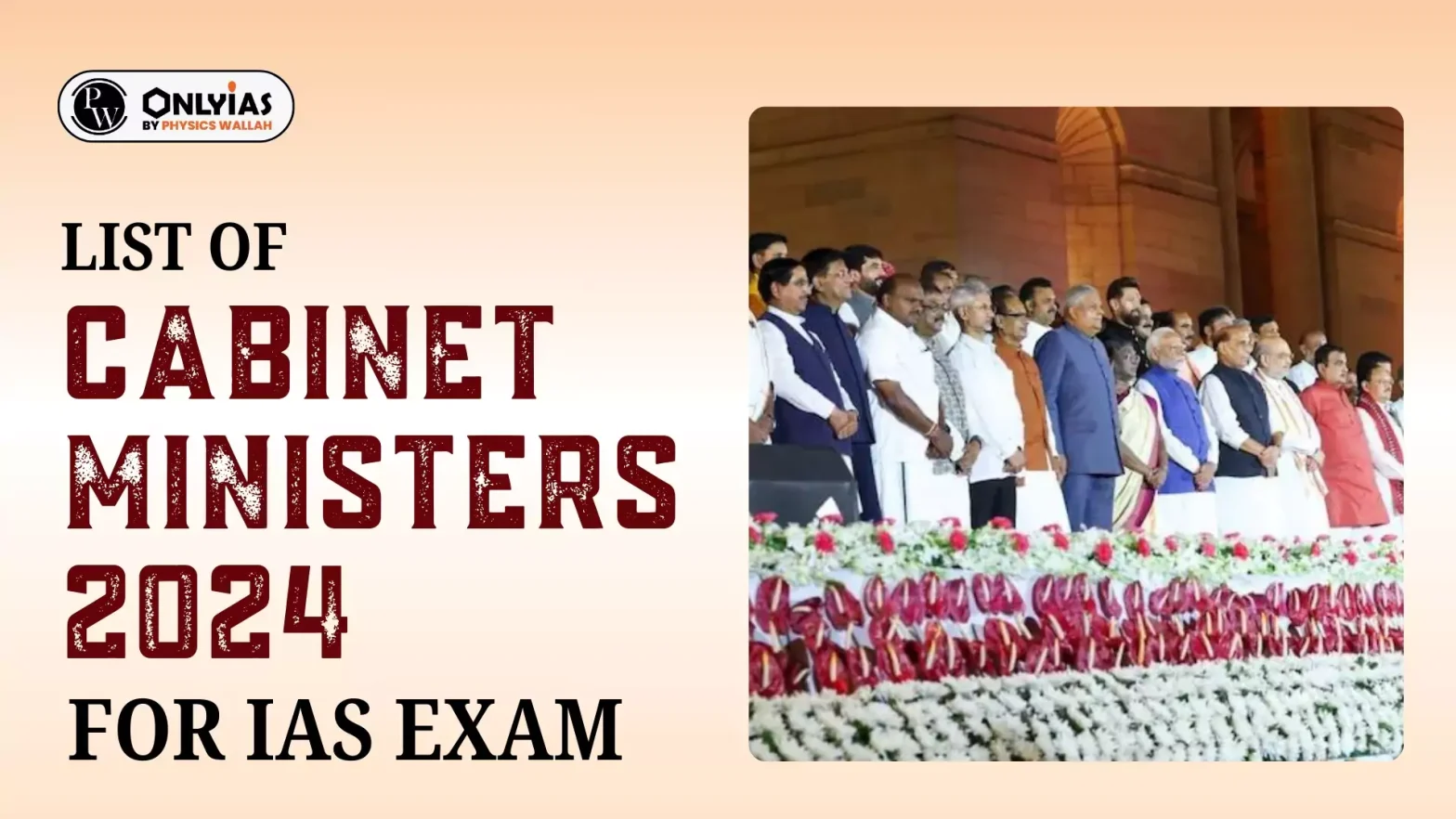 List of Cabinet Ministers 2024 for IAS Exam