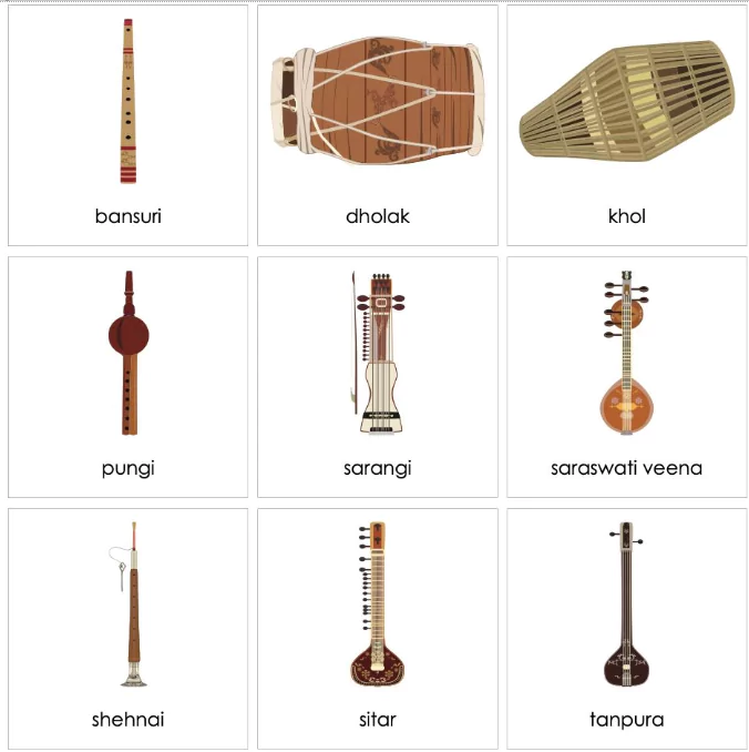 Some musical instruments of India