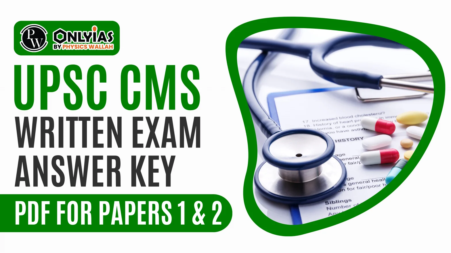 UPSC CMS 2024 Answer Key PDF for Papers 1 & 2