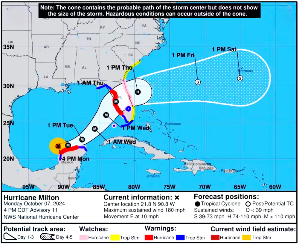 Hurricane Milton explodes into a powerful Category 5 storm as it heads for Florida