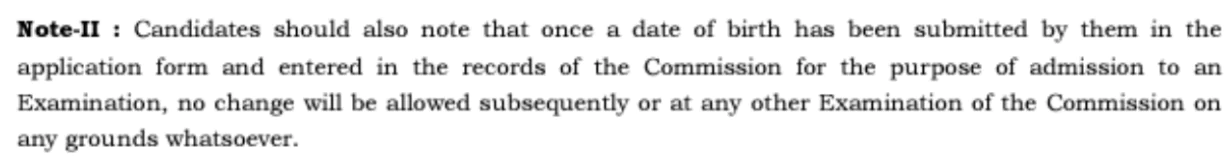 Changes in upsc notification