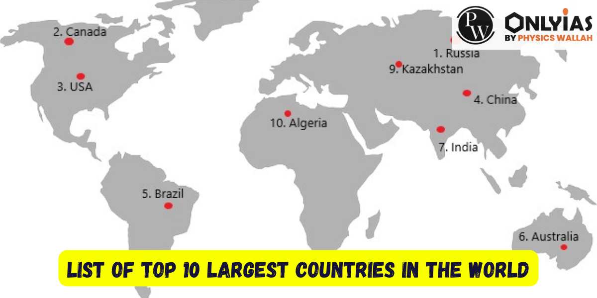 Top 10 Largest Countries in the World – List, Name, Location & Biggest Country
