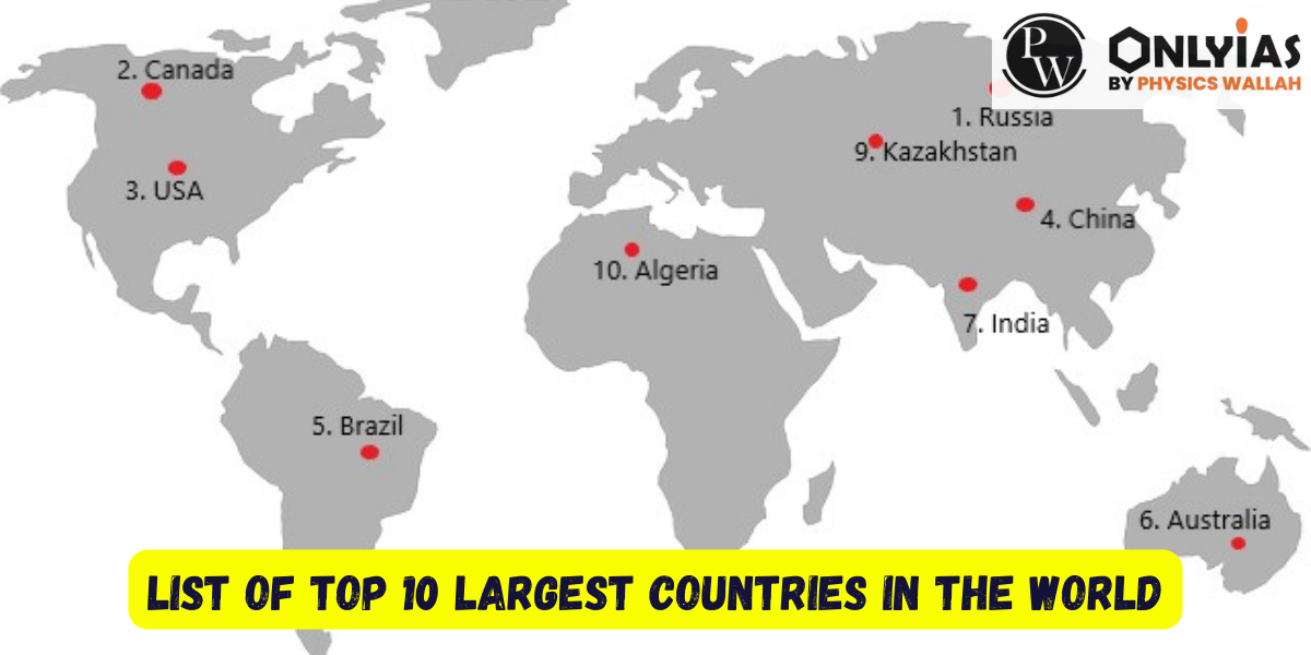 Top 10 Largest Countries In The World List Name Location Biggest 