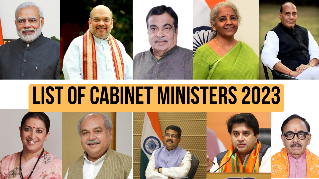 Cabinet Ministers of India, Check Updated List of New Cabinet Ministers of India 2023