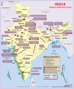 UNESCO World Heritage Sites in India Map