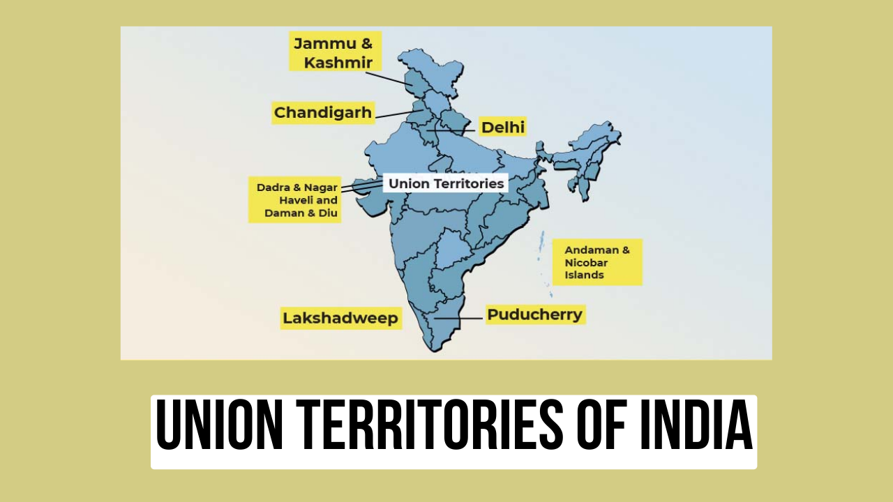 Union Territories of India, List of 8 Union Territories of India and Map