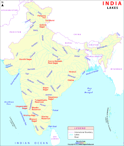 List of Lakes in India, Important state-wise lakes of India 2023 ...