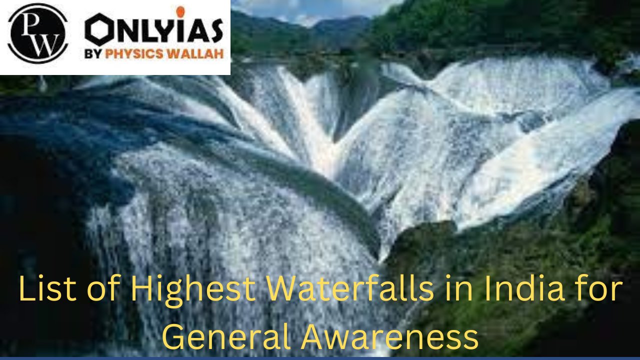 List of Highest Waterfall in India for General Awareness