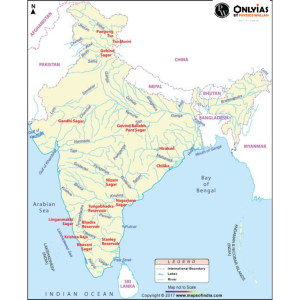 Lakes in India Map