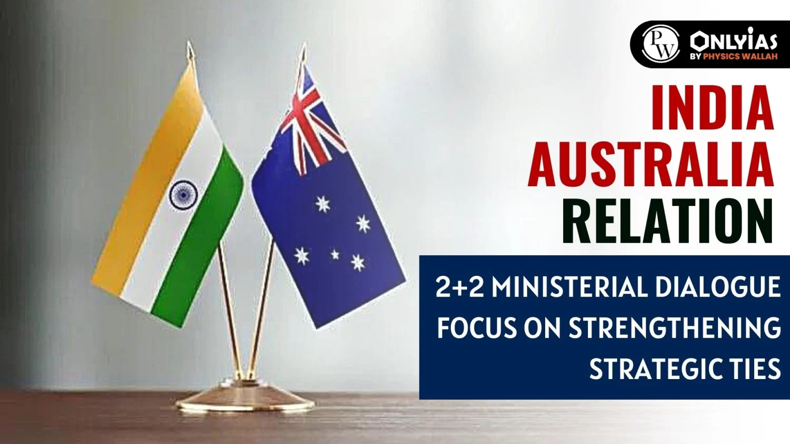 India Australia Relation: 2+2 Ministerial Dialogue focus on Strengthening Strategic Ties