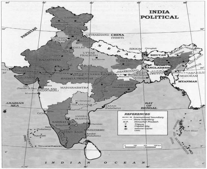  Maps narrating the story of the functioning of Federalism in India 
