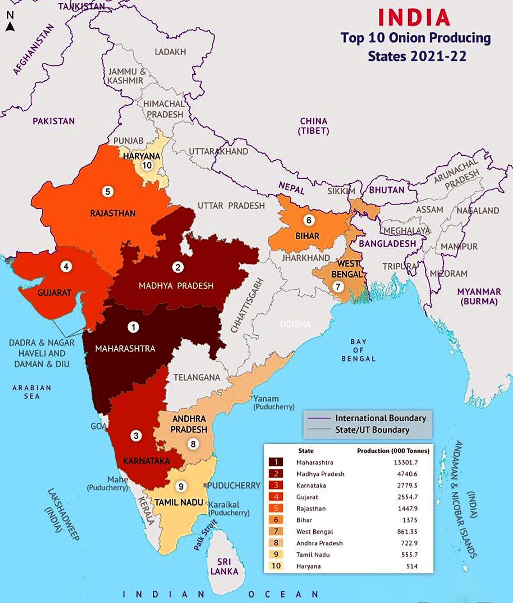Fluctuations In Onion Prices In India | Map | UPSC | UPSCprep.com