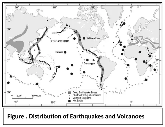 Distribution of Earthquakes and Volcanoes