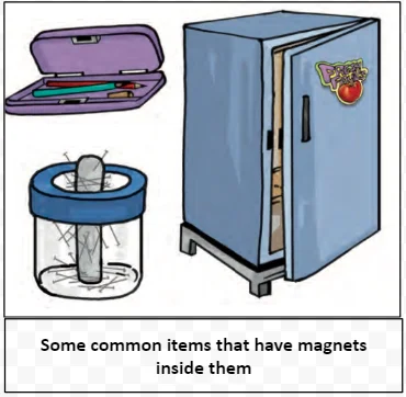 Some common items that have magnets inside them 