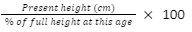 Calculation of height