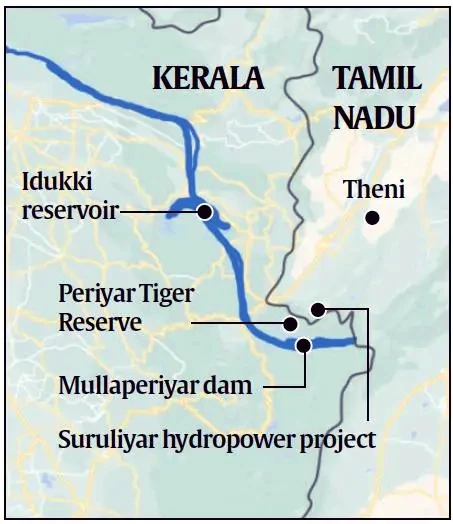 Mullaperiyar Dam Location