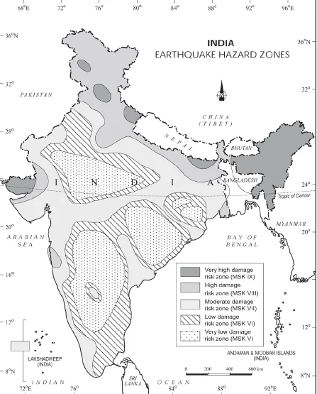 Earthquake Hazard Zones in India