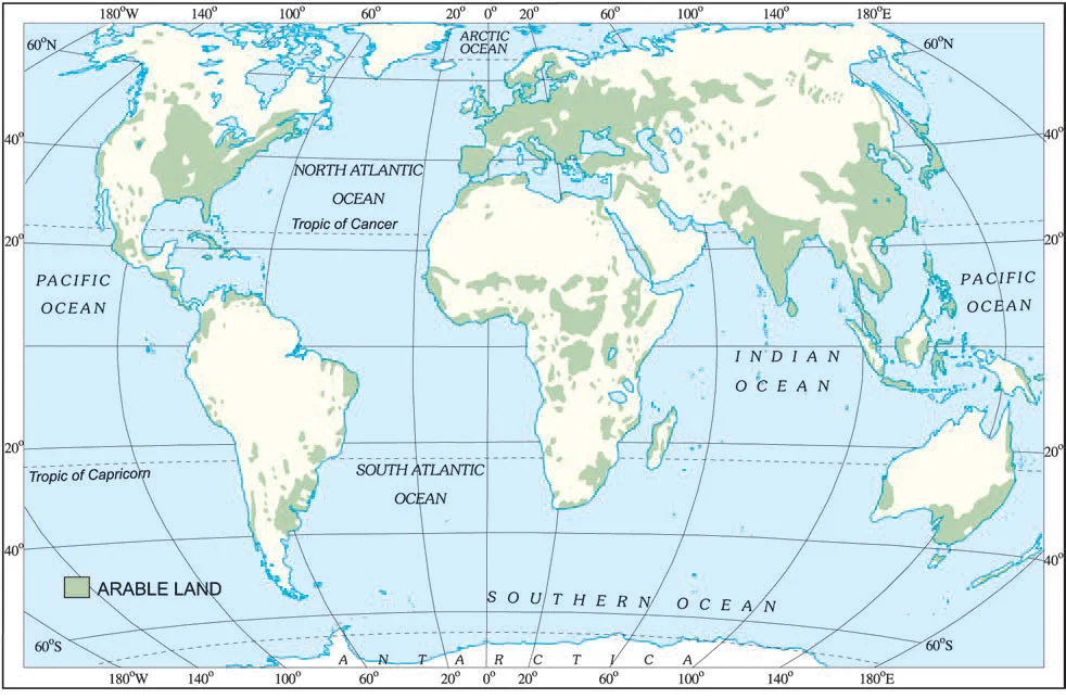 Global Distribution of Arable Land