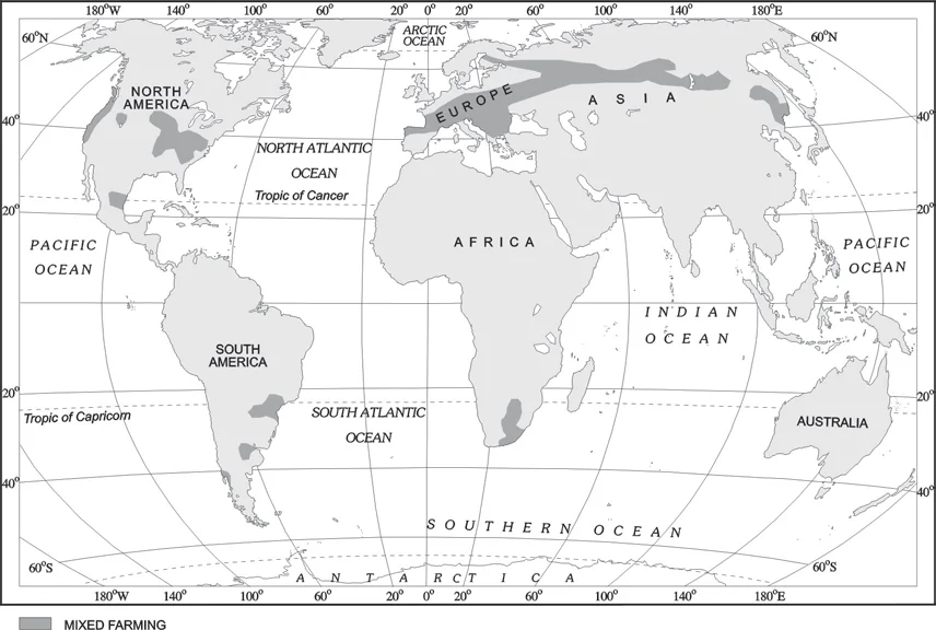 Areas of Mixed Farming 