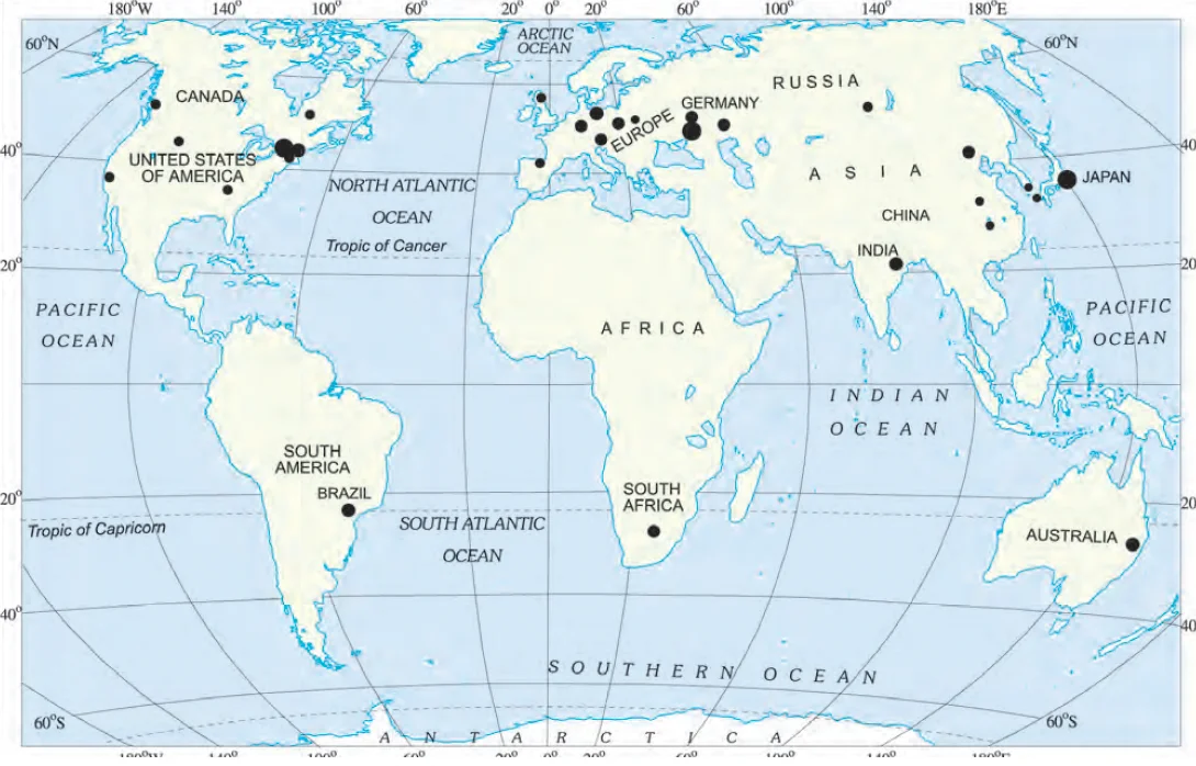World: Major Iron Ore Producing Areas