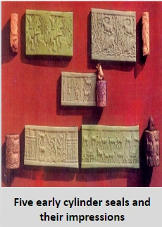 Five early cylinder seals and their impressions 