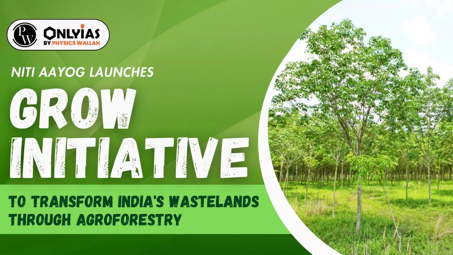NITI Aayog Launches GROW Initiative to Transform India’s Wastelands Through Agroforestry