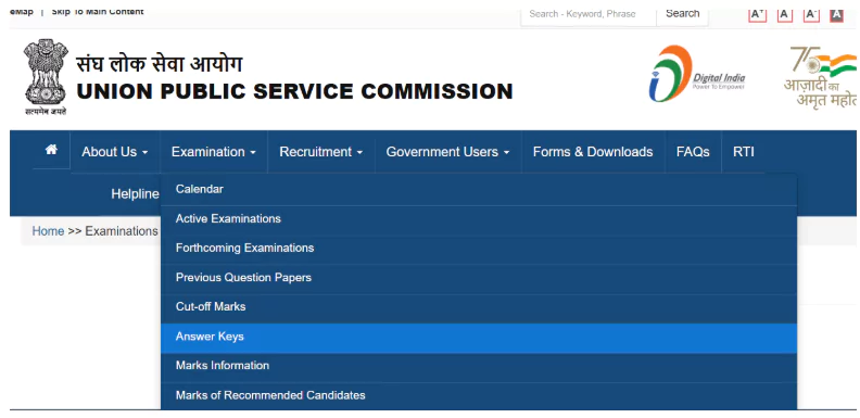 UPSC NDA Answer Key