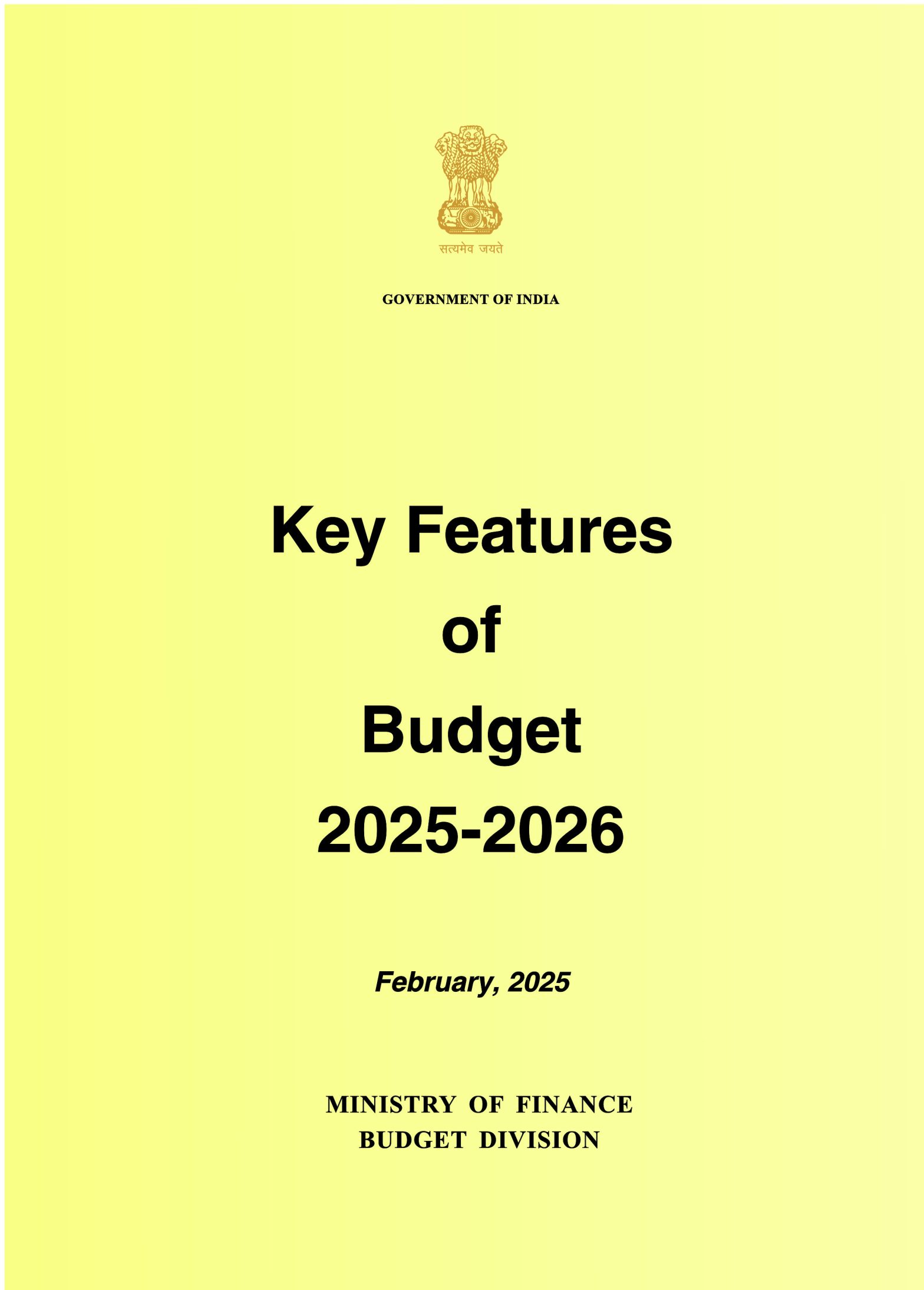 Key Features of Budget 2025-2026