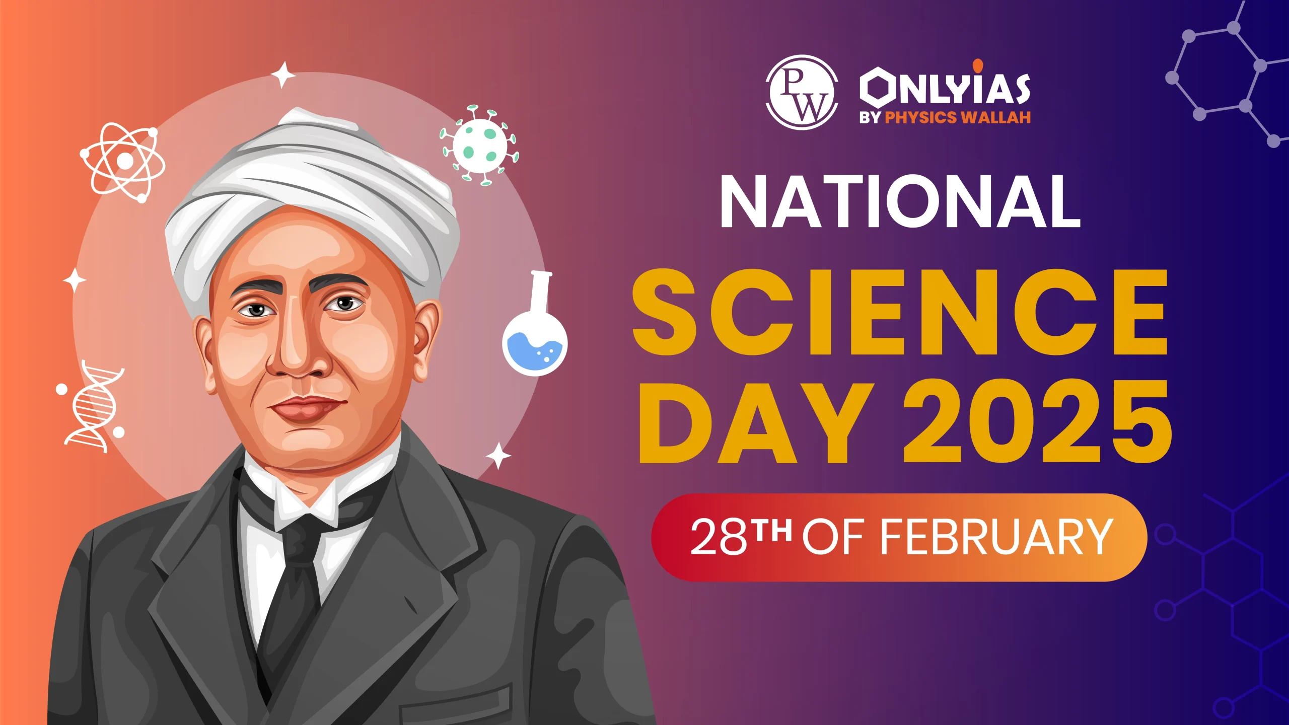 National Science Day 2025 Day, Theme, Raman Effect, image size:2560x1440