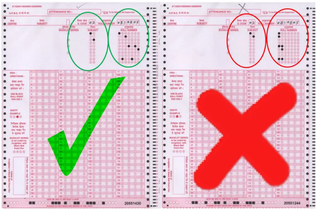 Common Mistakes in Filling OMR Sheet for UPSC Exam