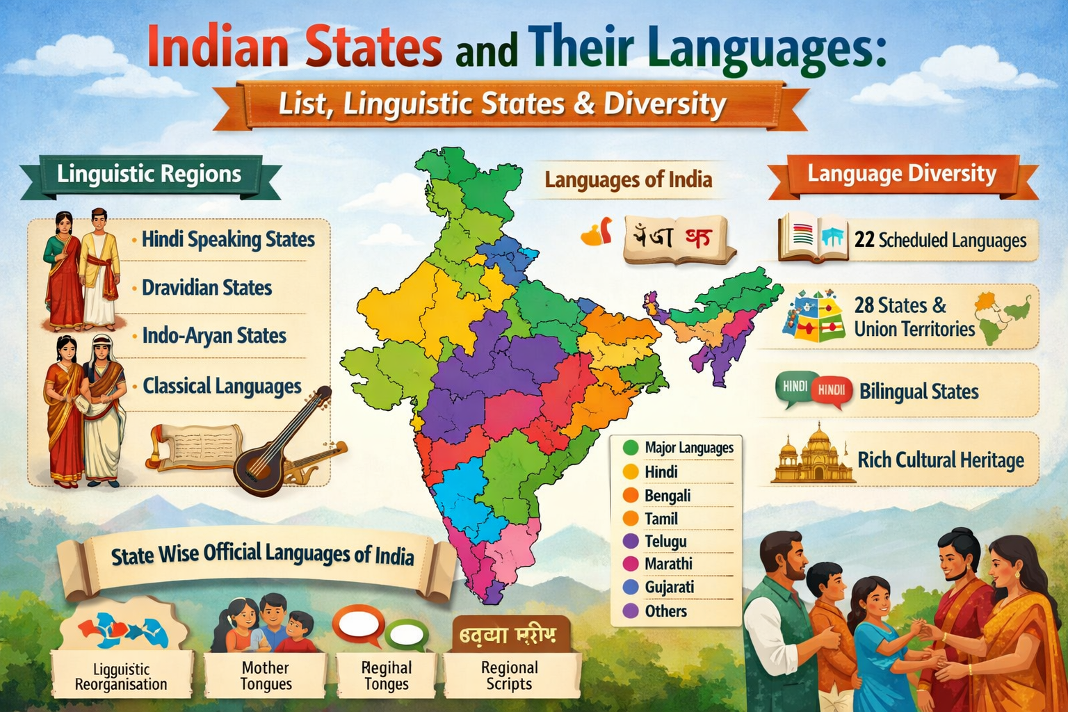 ndian States and Their Languages List