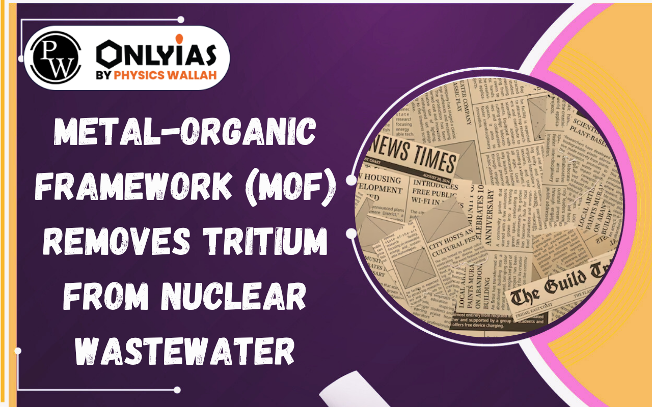 Metal-Organic Framework (MOF) Removes Tritium from Nuclear Wastewater